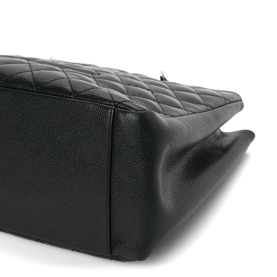 Chanel Caviar Quilted Grand Shopping Tote GST Black Image 9