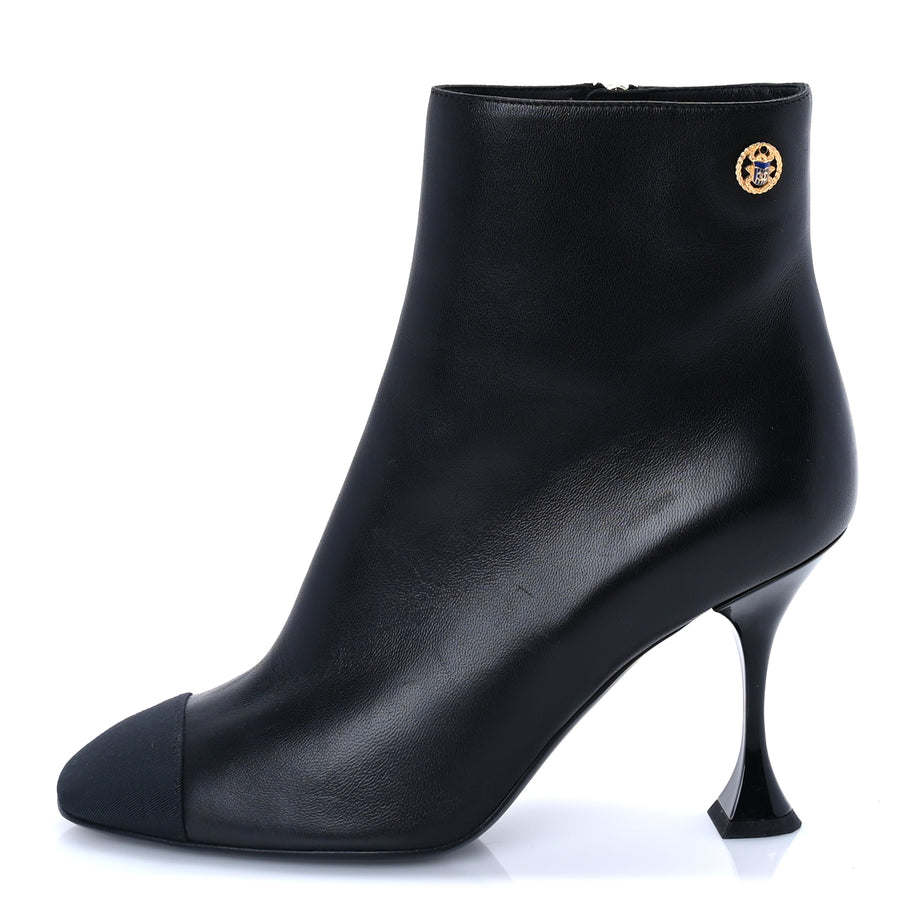 Chanel Calfskin Cap Toe Ankle Boots 37 Image 1