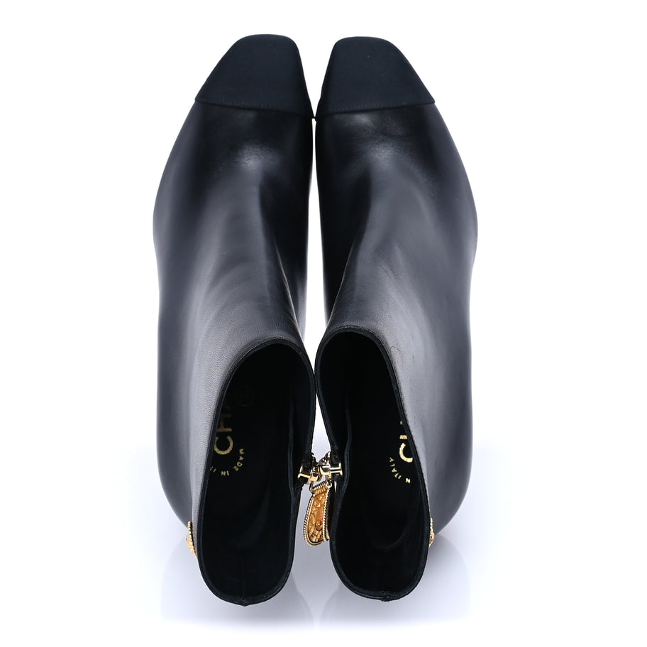 Chanel Calfskin Cap Toe Ankle Boots 37 Image 5