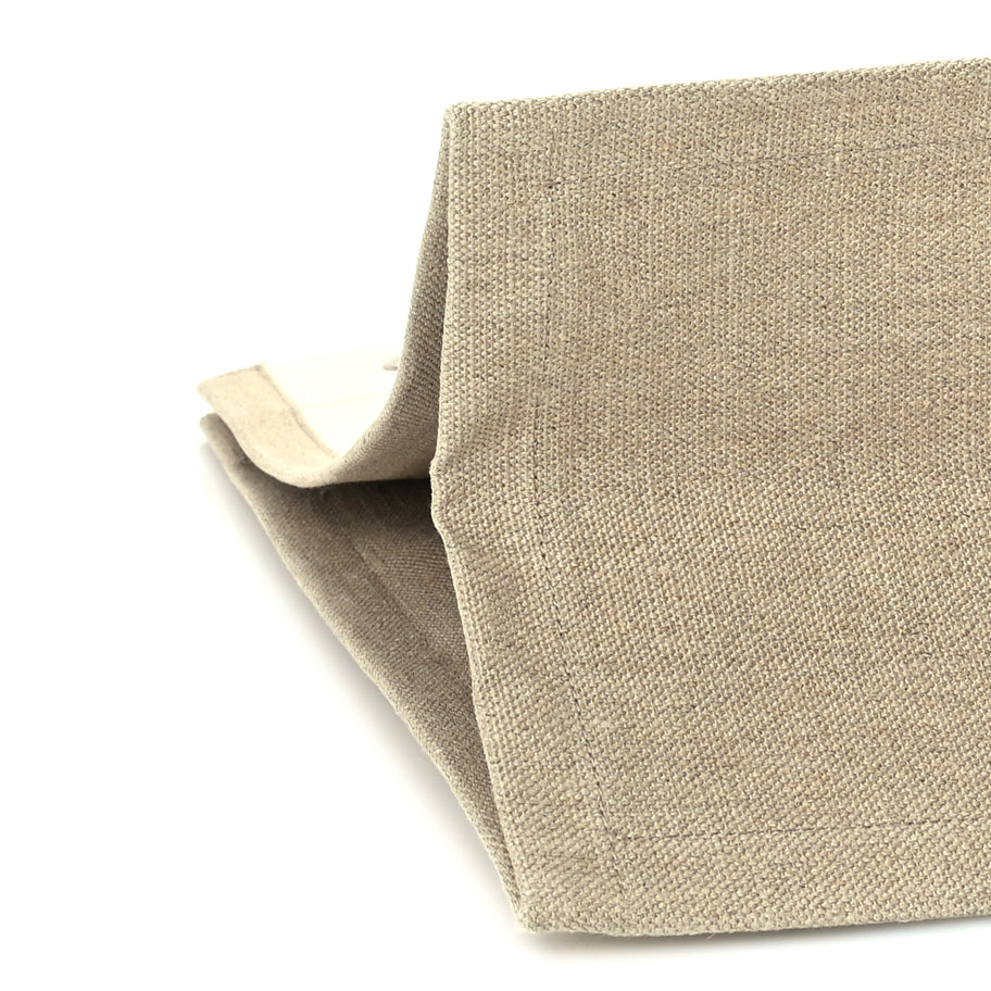 Saint Laurent Linen Calfskin Small Rive Gauche Tote  Optic White Image 7