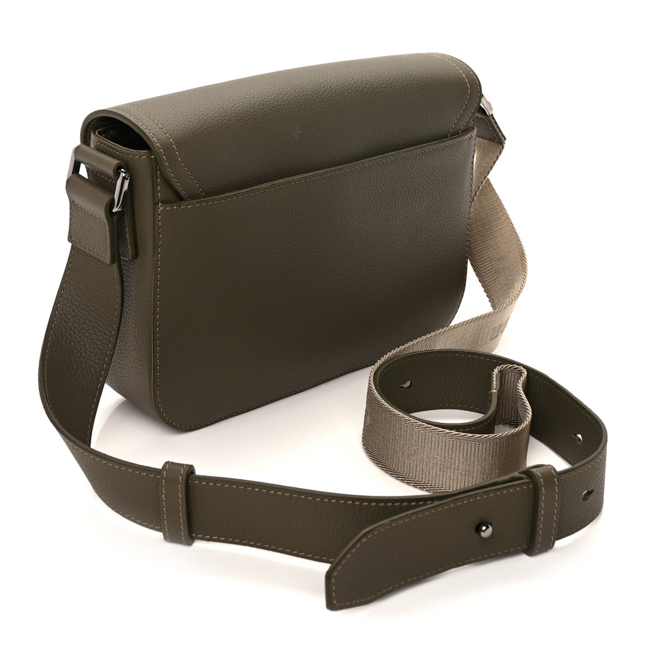Christian Dior Grained Calfskin Small Saddle Messenger Bag Green Image 2