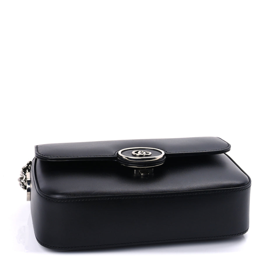 Gucci Senna Calfskin Petite GG Top Handle Shoulder Bag Black Image 3
