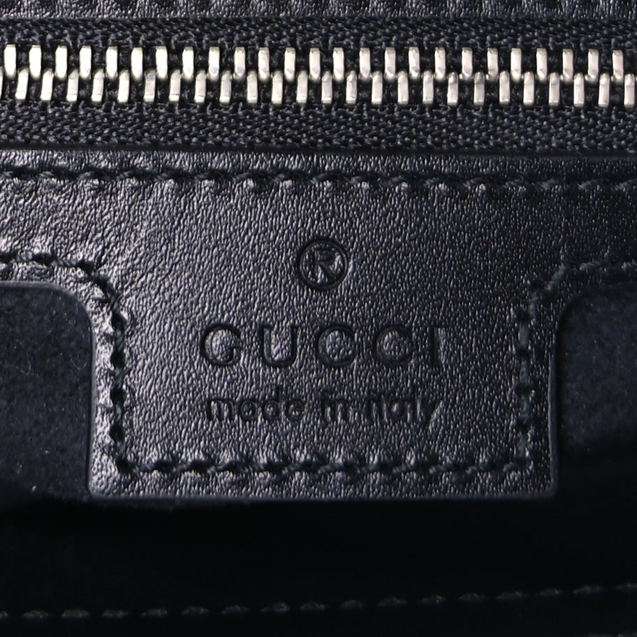 Gucci Senna Calfskin Petite GG Top Handle Shoulder Bag Black Image 5