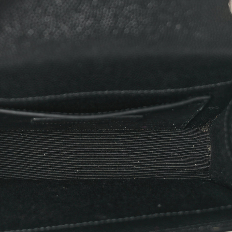 Saint Laurent Grain De Poudre Studded Small Classic Monogram Kate Satchel Image 4