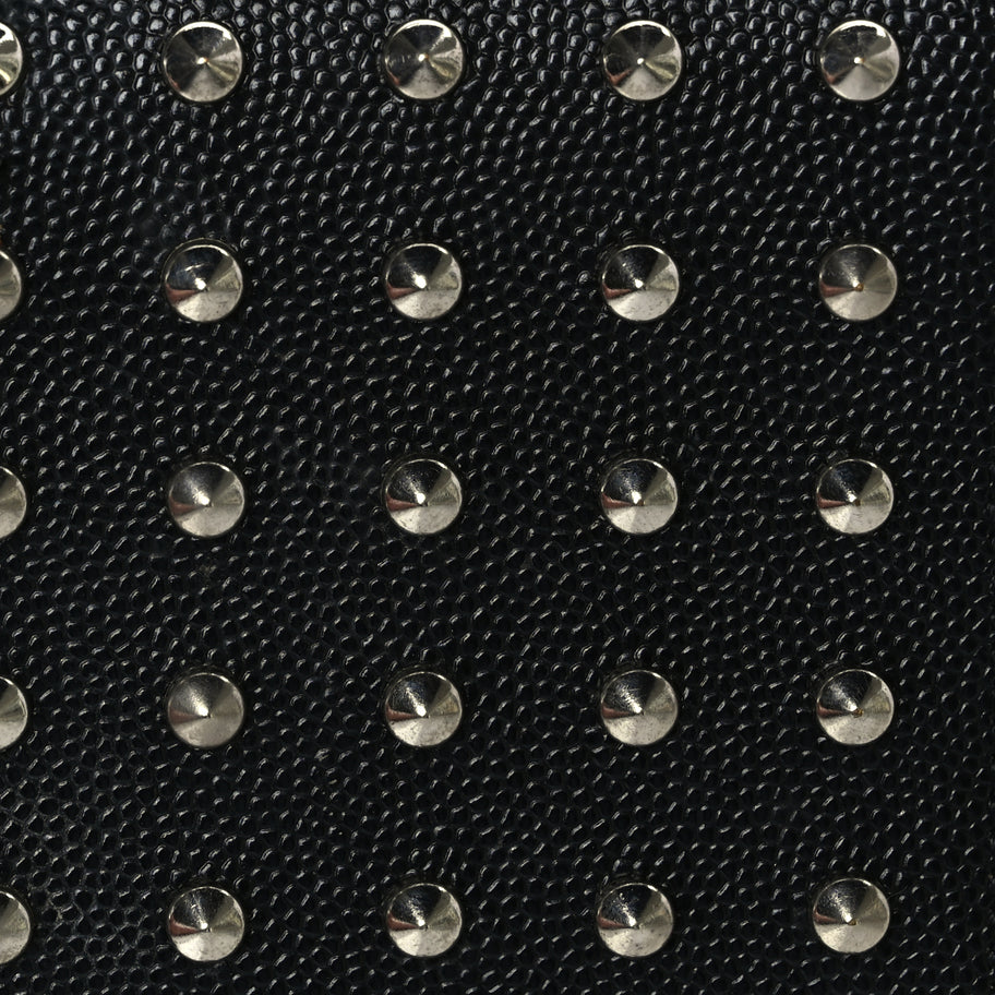 Saint Laurent Grain De Poudre Studded Small Classic Monogram Kate Satchel Image 6