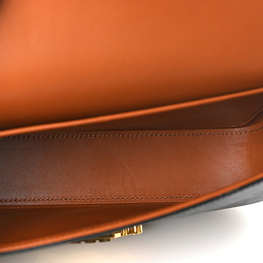 Celine Canvas Calfskin Triomphe Shoulder Bag Tan Image 4