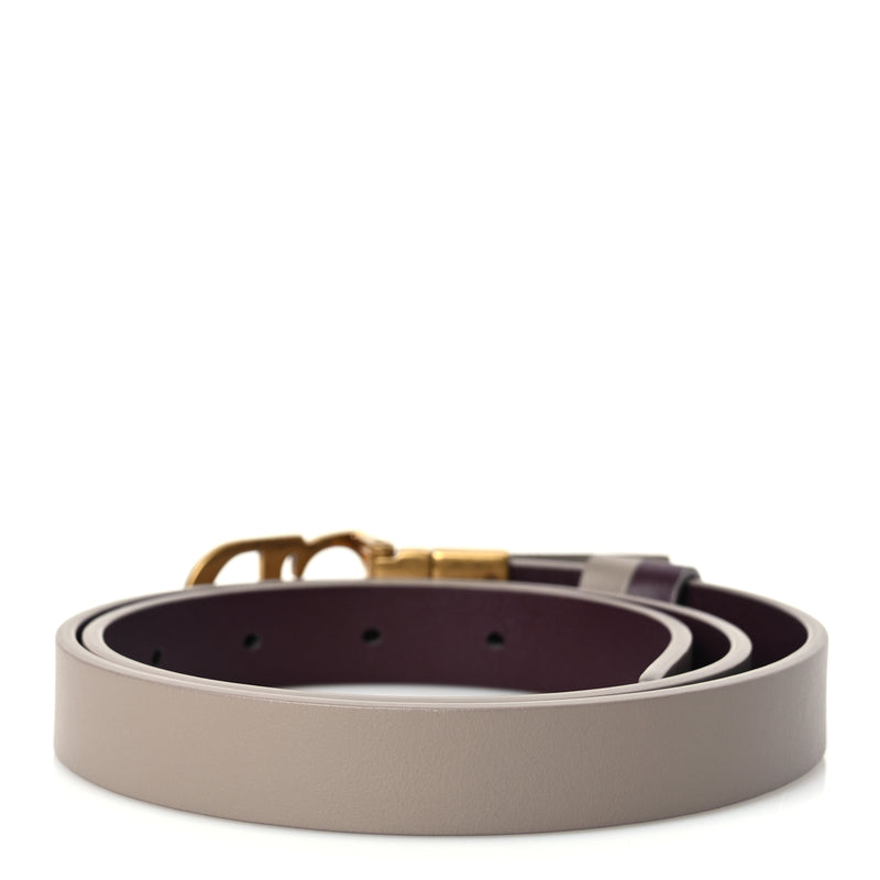  Christian Dior Calfskin Reversible Saddle Belt 75 30 Mauve Purple
