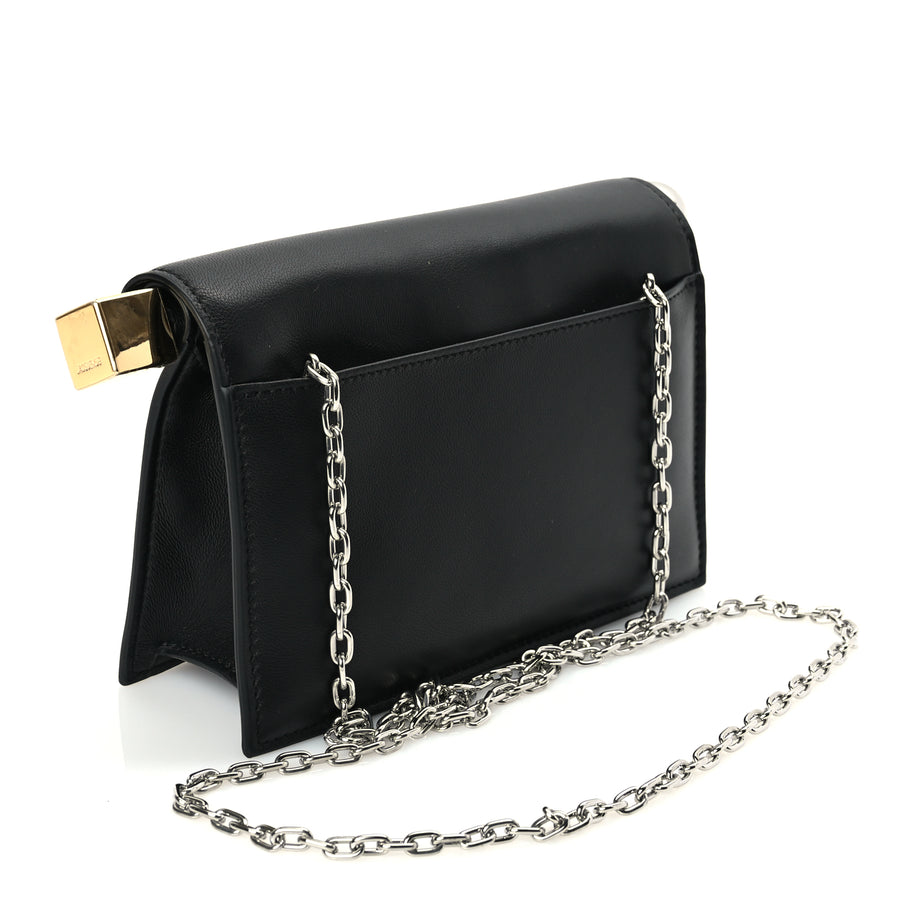 Jacquemus Smooth Calfskin La Petite Pochette Rond Carre Black Image 2