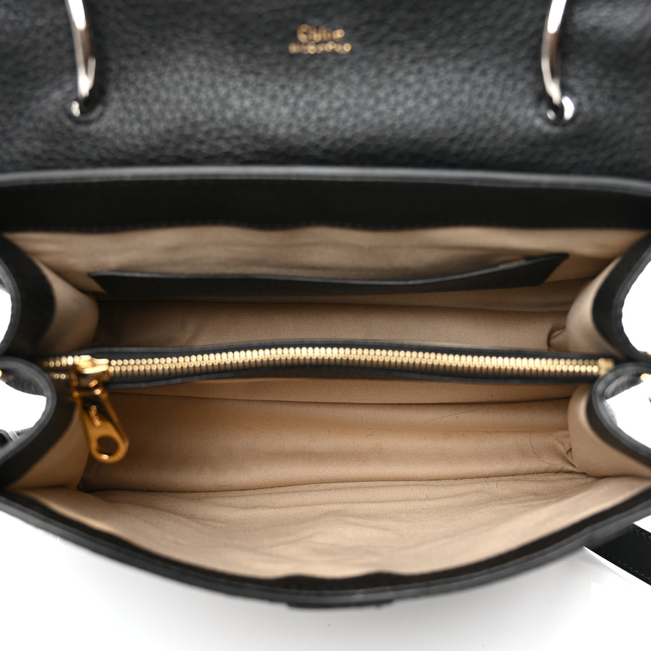 Chloe Grained Calfskin Small Aby Day Shoulder Bag Black Image 4