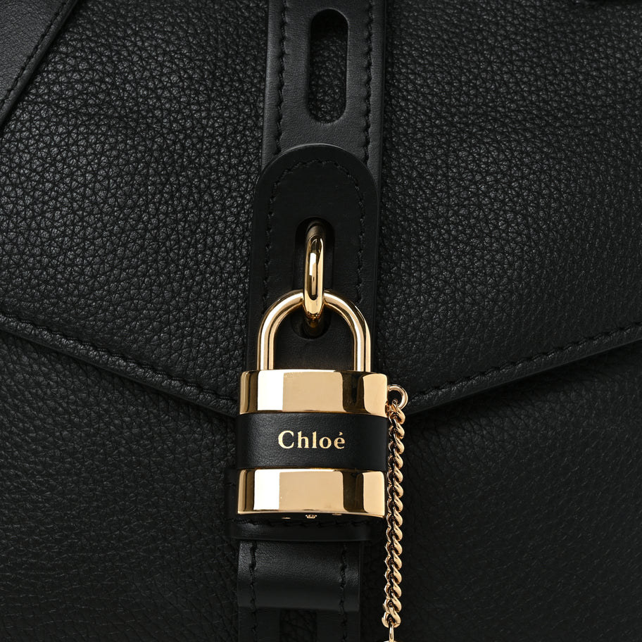 Chloe Grained Calfskin Small Aby Day Shoulder Bag Black Image 7