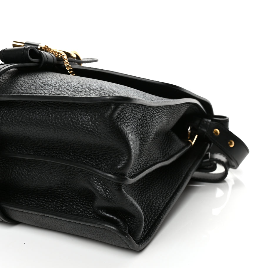 Chloe Grained Calfskin Small Aby Day Shoulder Bag Black Image 9
