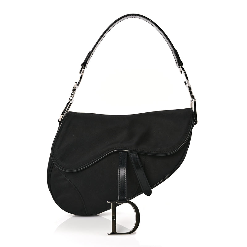  Christian Dior Nylon Saddle Bag Black