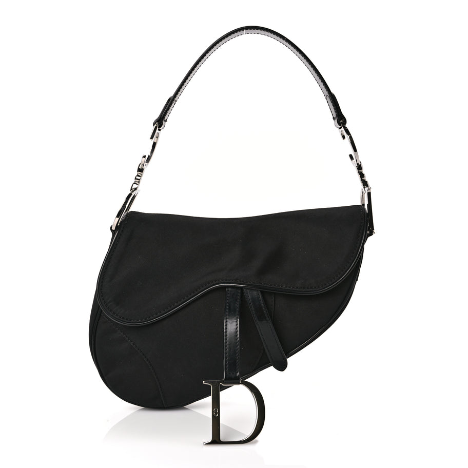 Christian Dior Nylon Saddle Bag Black Image 1
