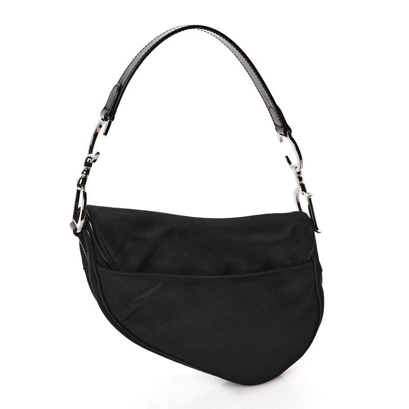  Christian Dior Nylon Saddle Bag Black