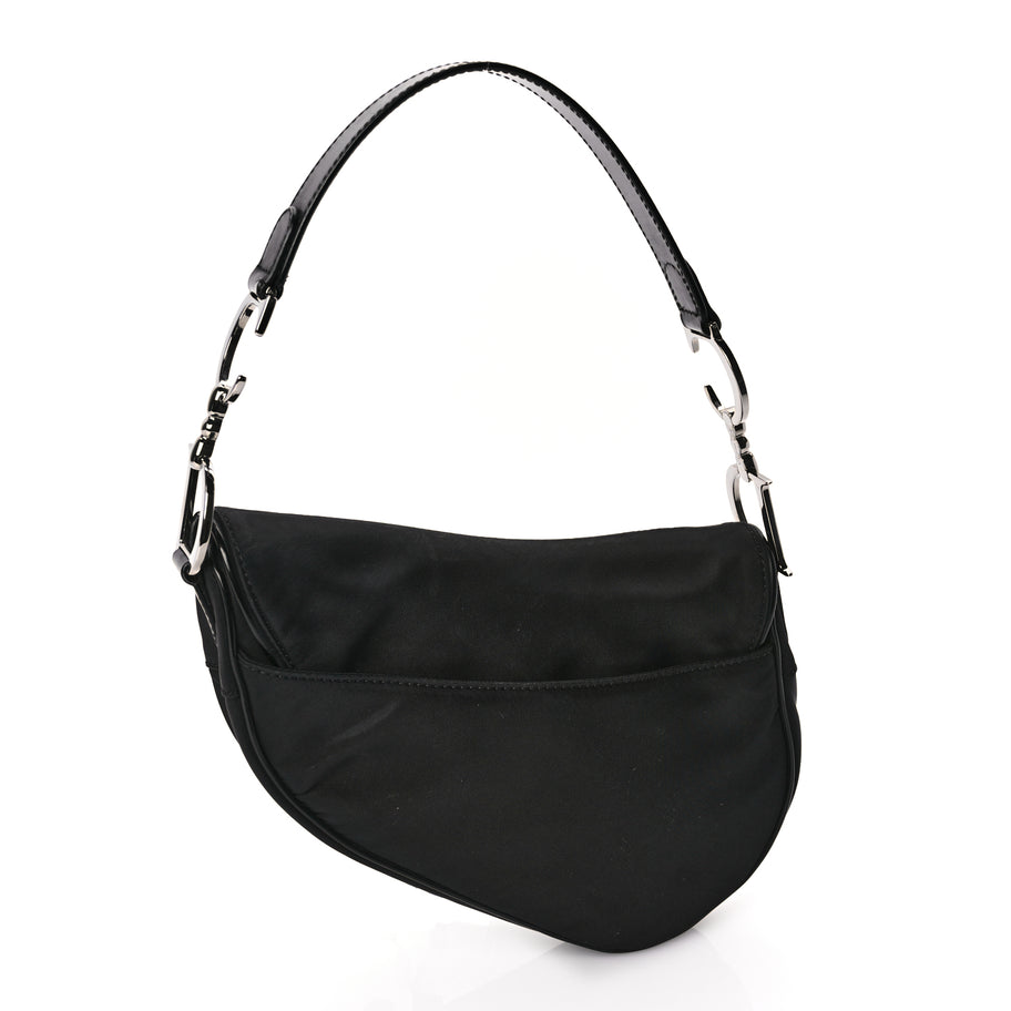 Christian Dior Nylon Saddle Bag Black Image 2