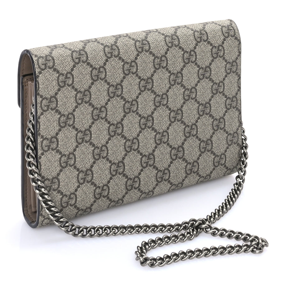 Gucci GG Supreme Monogram Mini Dionysus Chain Wallet Beige Taupe Image 2