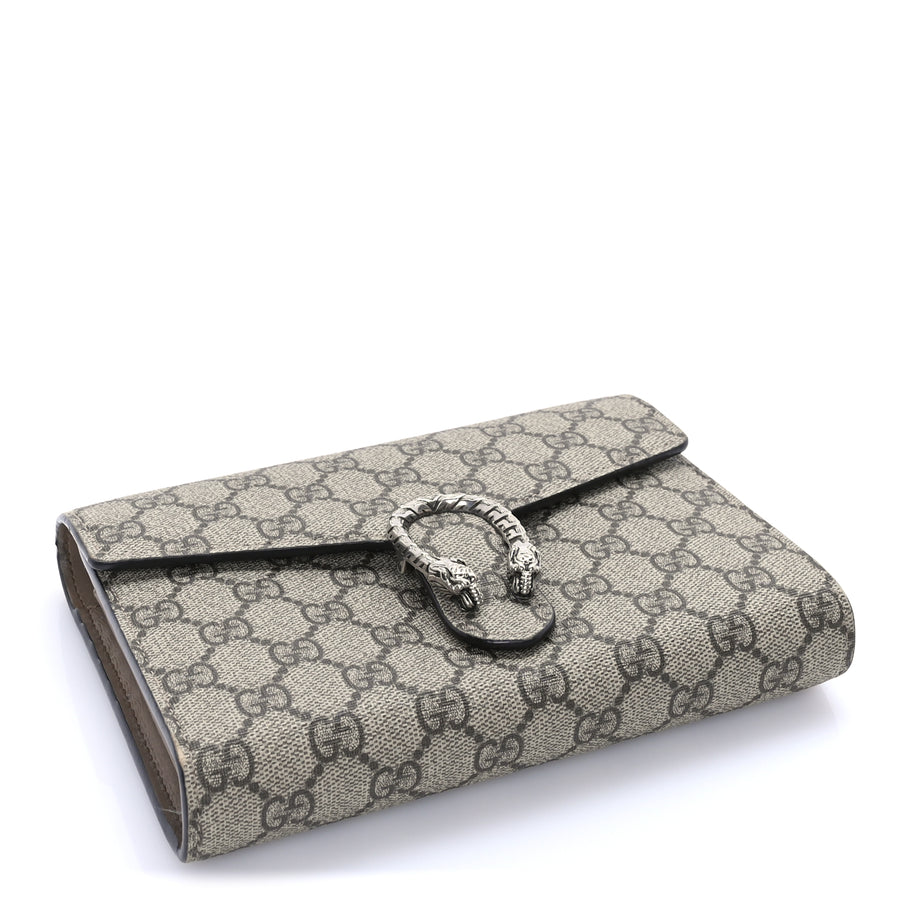 Gucci GG Supreme Monogram Mini Dionysus Chain Wallet Beige Taupe Image 3