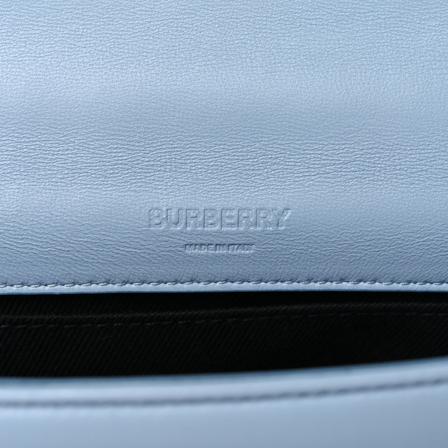 Burberry Lambskin Quilted Small Lola Bag Pale Blue Image 5