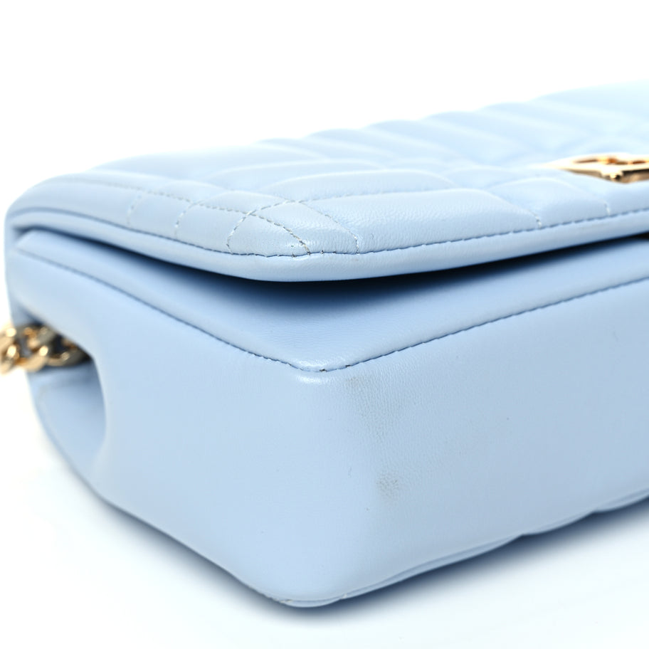 Burberry Lambskin Quilted Small Lola Bag Pale Blue Image 8