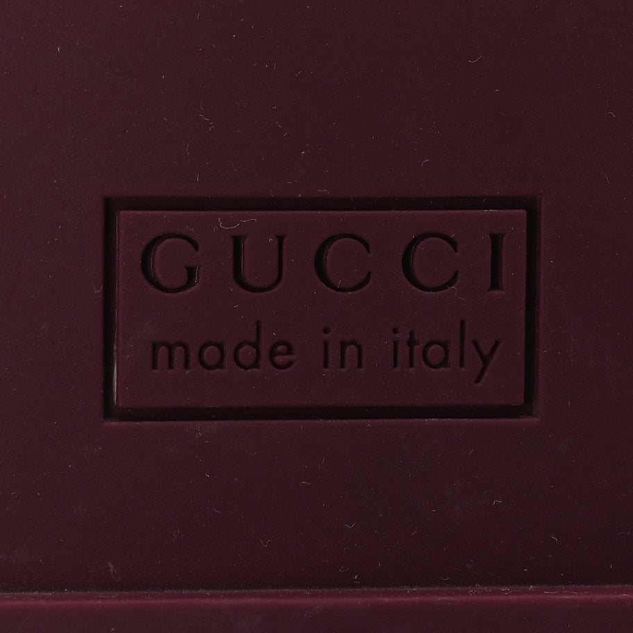Gucci Rubber Interlocking G Womens Slide Sandals 39  Rosso Ancora Image 7