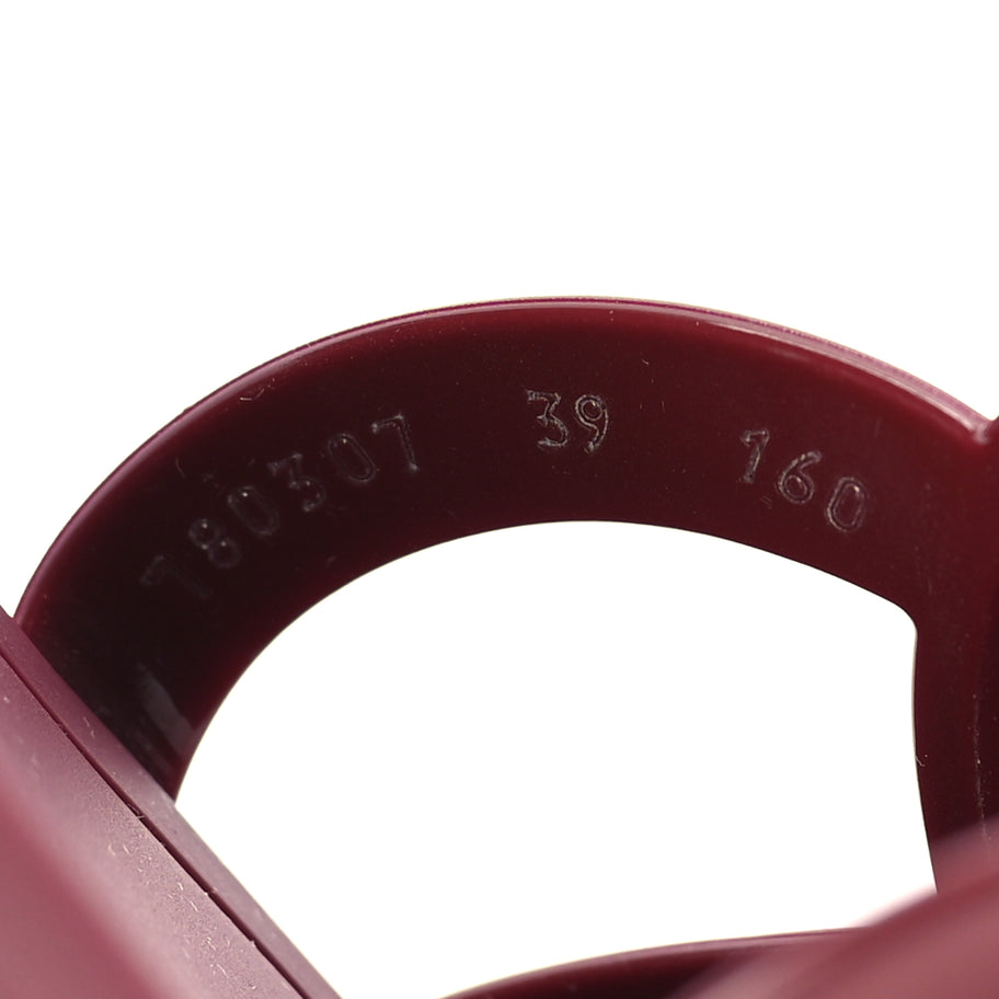 Gucci Rubber Interlocking G Womens Slide Sandals 39  Rosso Ancora Image 8