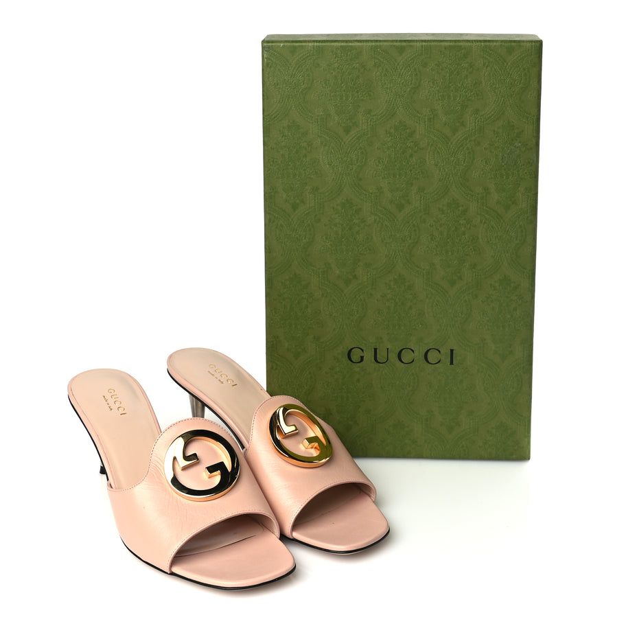 Gucci Malaga Kid Blondie 65mm Slide Sandals 38.5 Perfect Pink Image 9