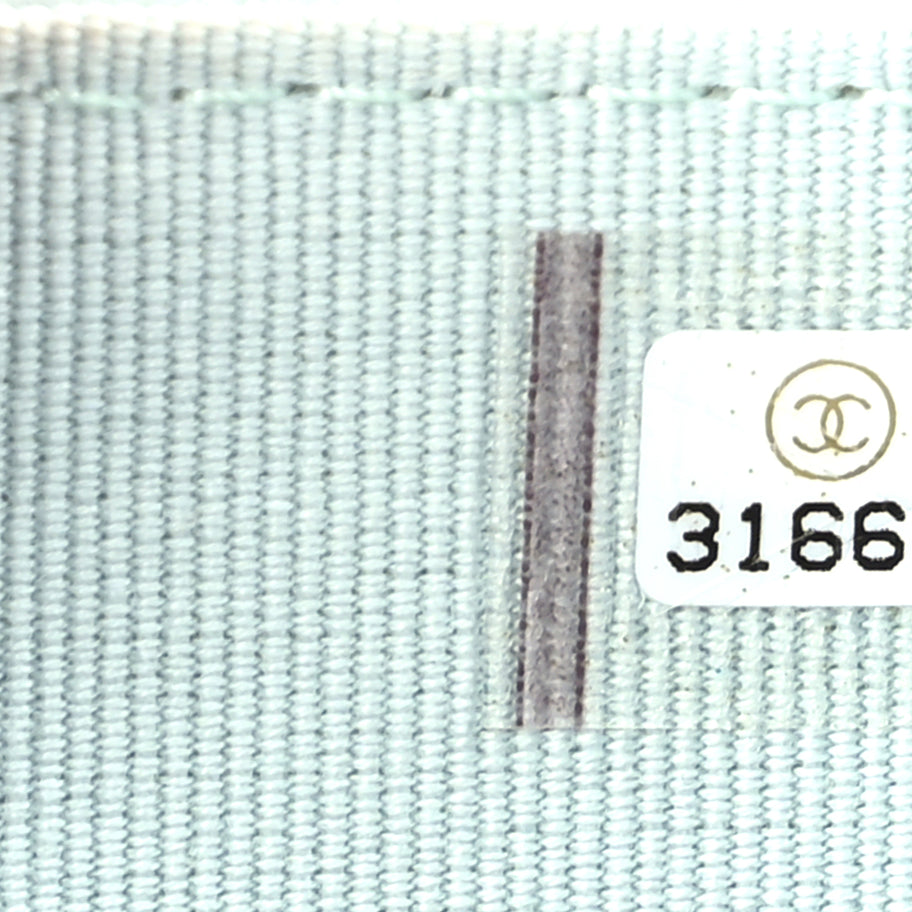 Chanel Lambskin Mini Maxi Pearls Wallet On Chain WOC Light Blue Image 6