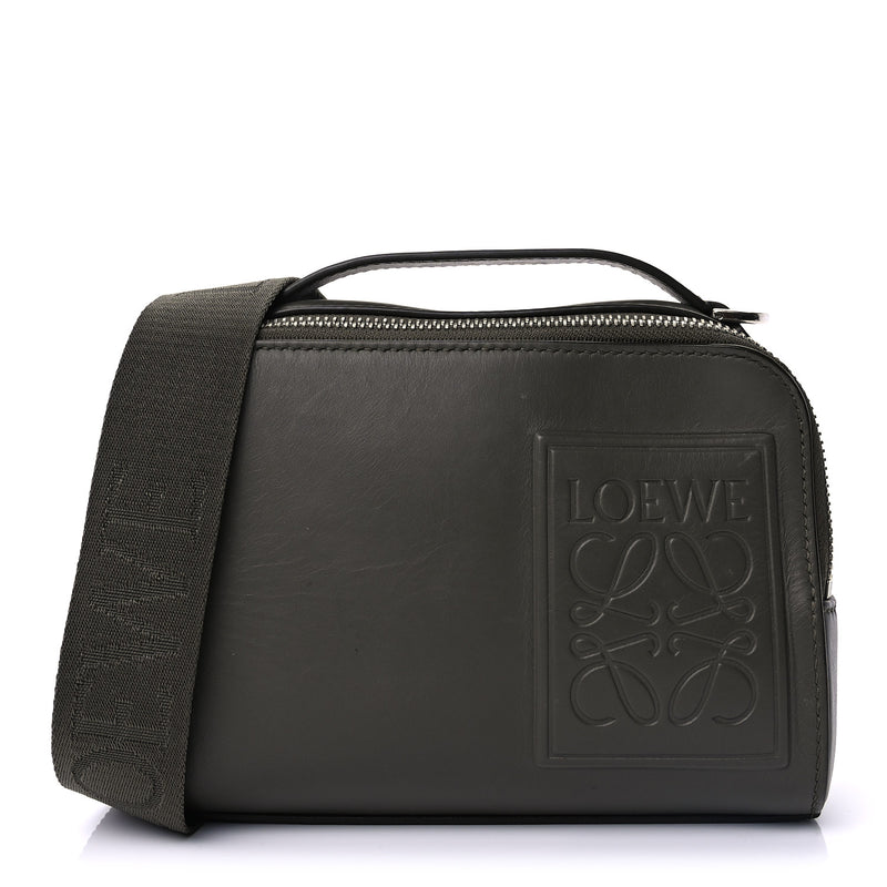  Loewe Satin Calfskin Mini Camera Bag Olive Green