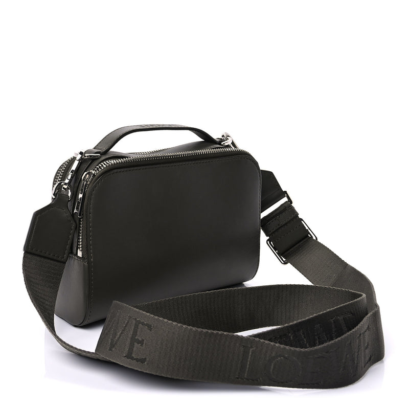  Loewe Satin Calfskin Mini Camera Bag Olive Green