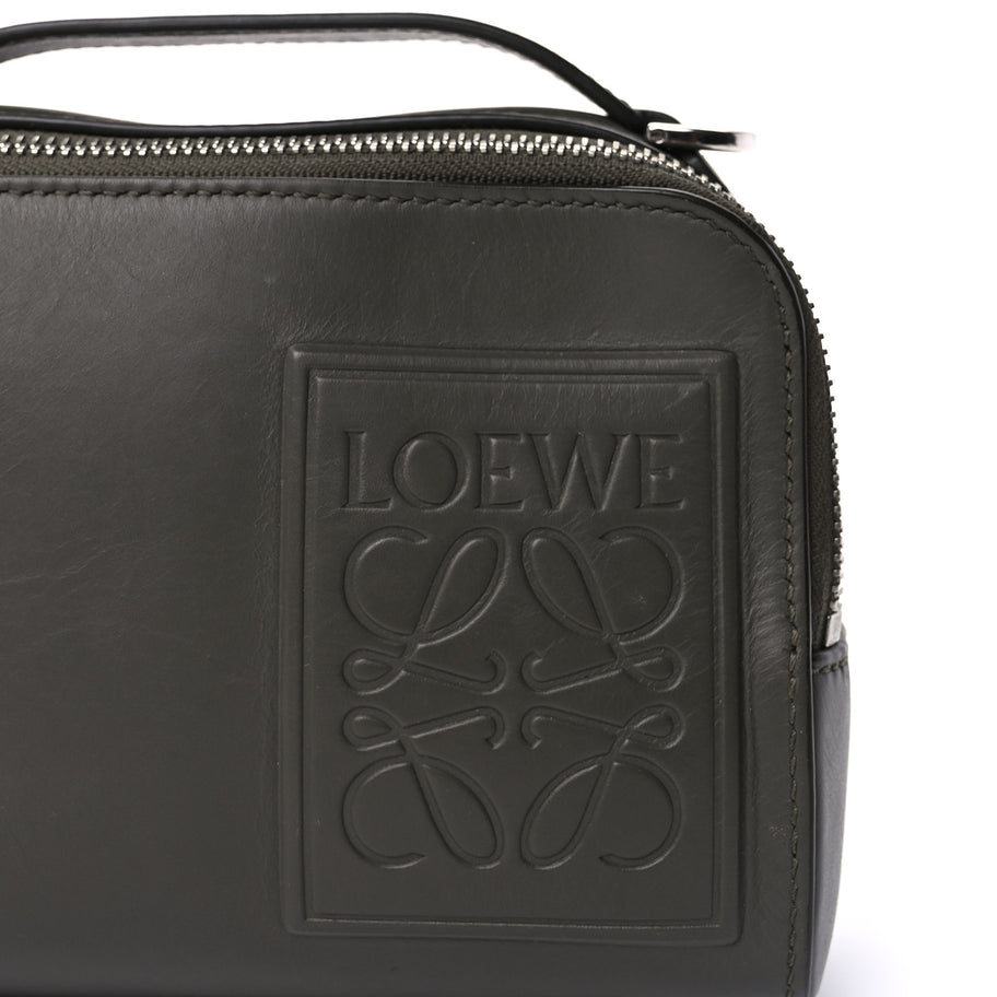 Loewe Satin Calfskin Mini Camera Bag Olive Green Image 6