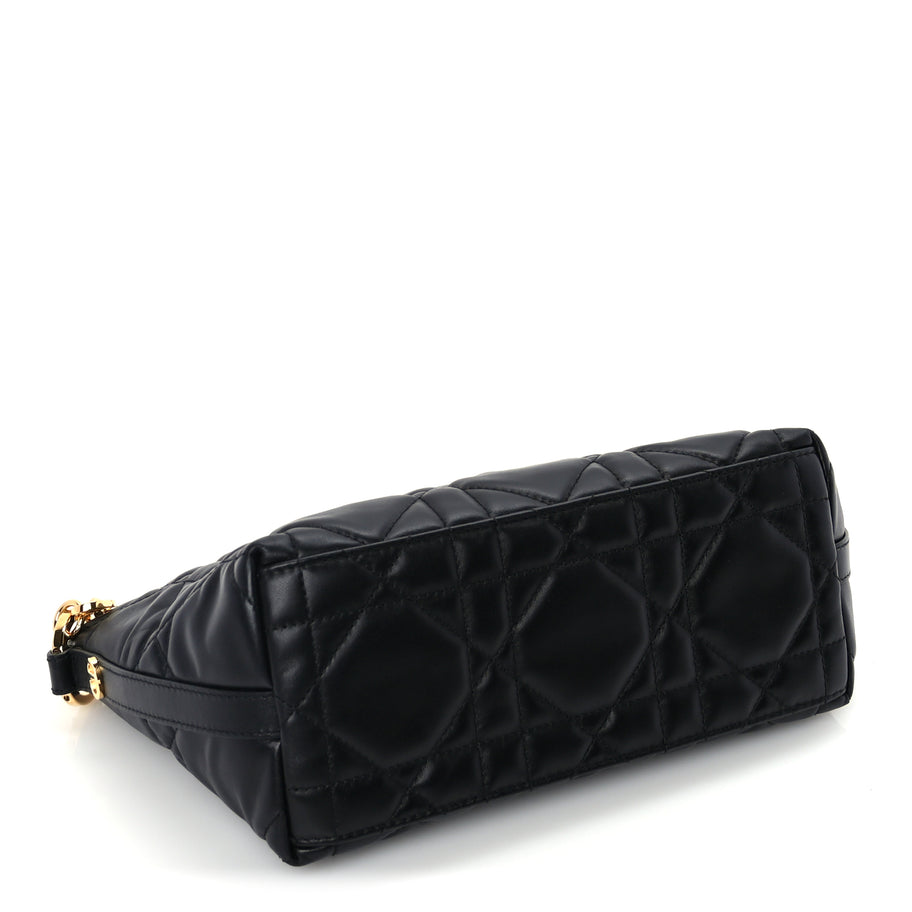 Christian Dior Lambskin Macrocannage DiorStar Hobo Bag Black Image 3