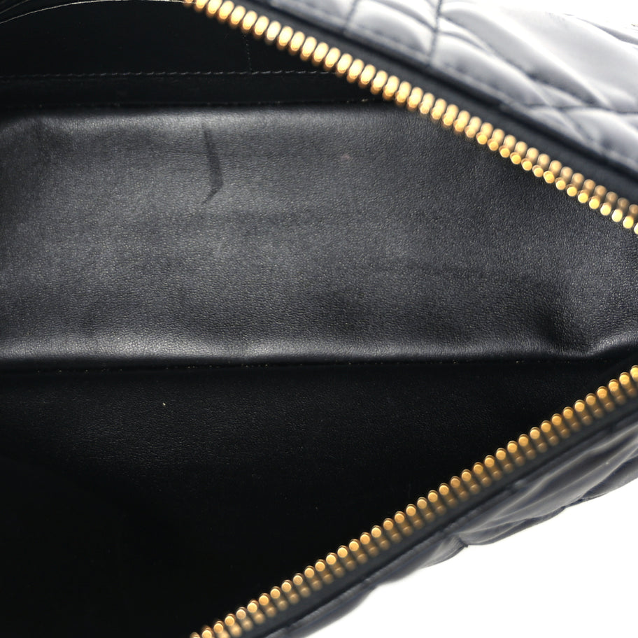 Christian Dior Lambskin Macrocannage DiorStar Hobo Bag Black Image 4