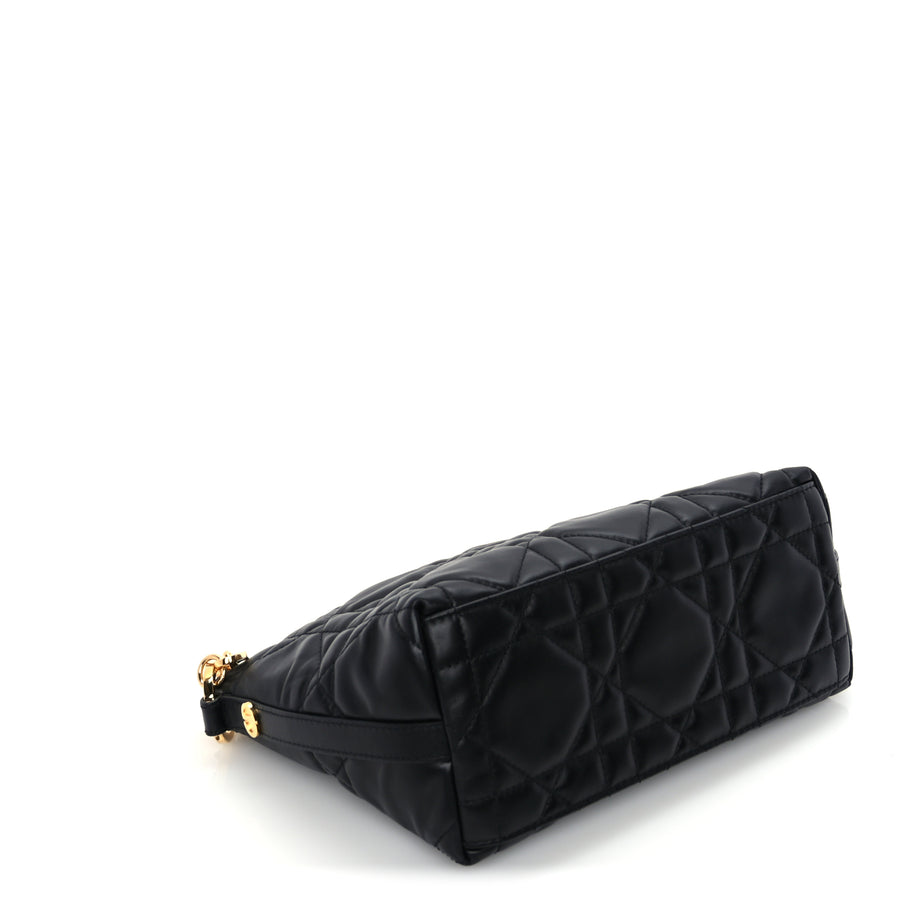 Christian Dior Lambskin Macrocannage DiorStar Hobo Bag Black Image 7