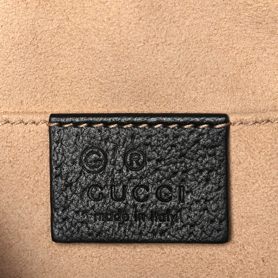 Gucci Calfskin Web Mini Ophidia Shoulder Bag Black Image 5