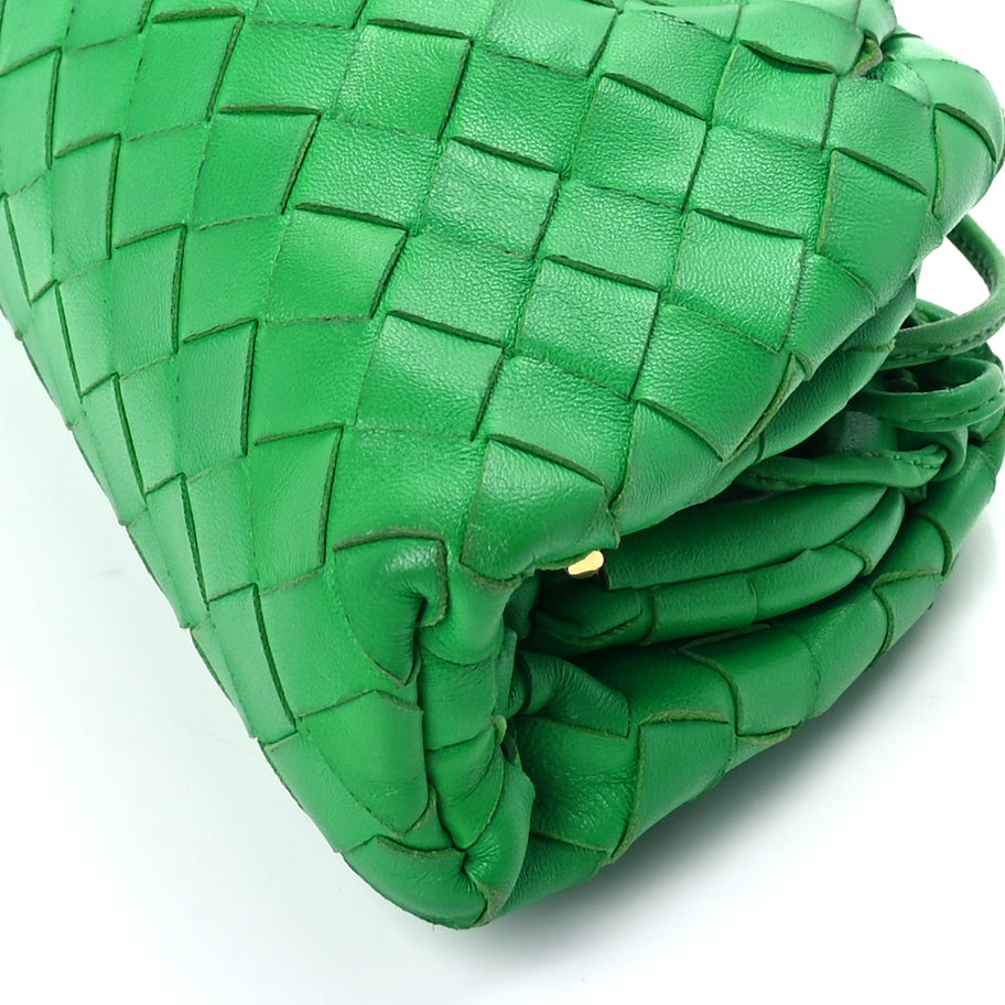 Bottega Veneta Nappa Intrecciato The Mini Pouch Clutch Parakeet