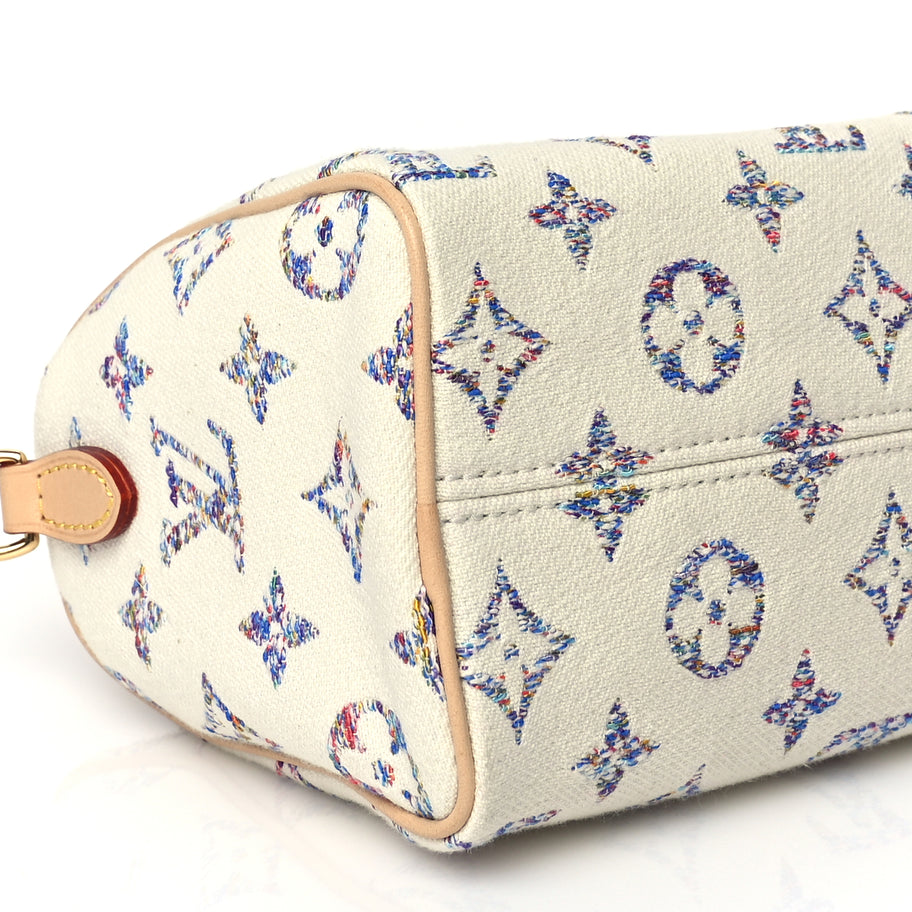 Louis Vuitton Monogram Jacquard Fabric Speedy Bandouliere 20 Multicolor Beige Image 7