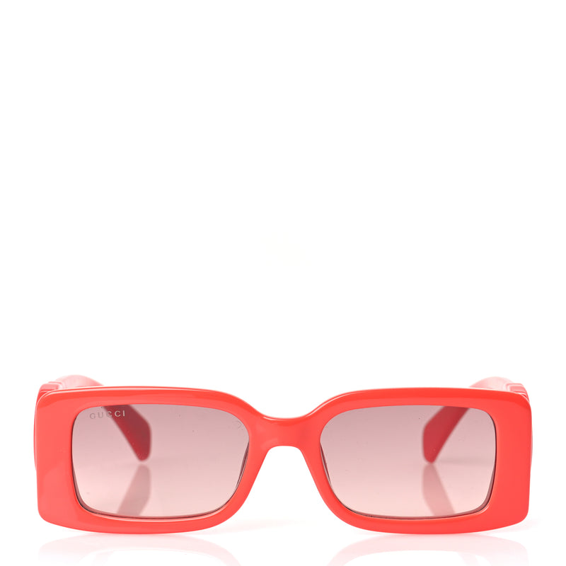  Gucci Acetate Chaise Rectangler Frame Sunglasses GG1325S Salmon Pink