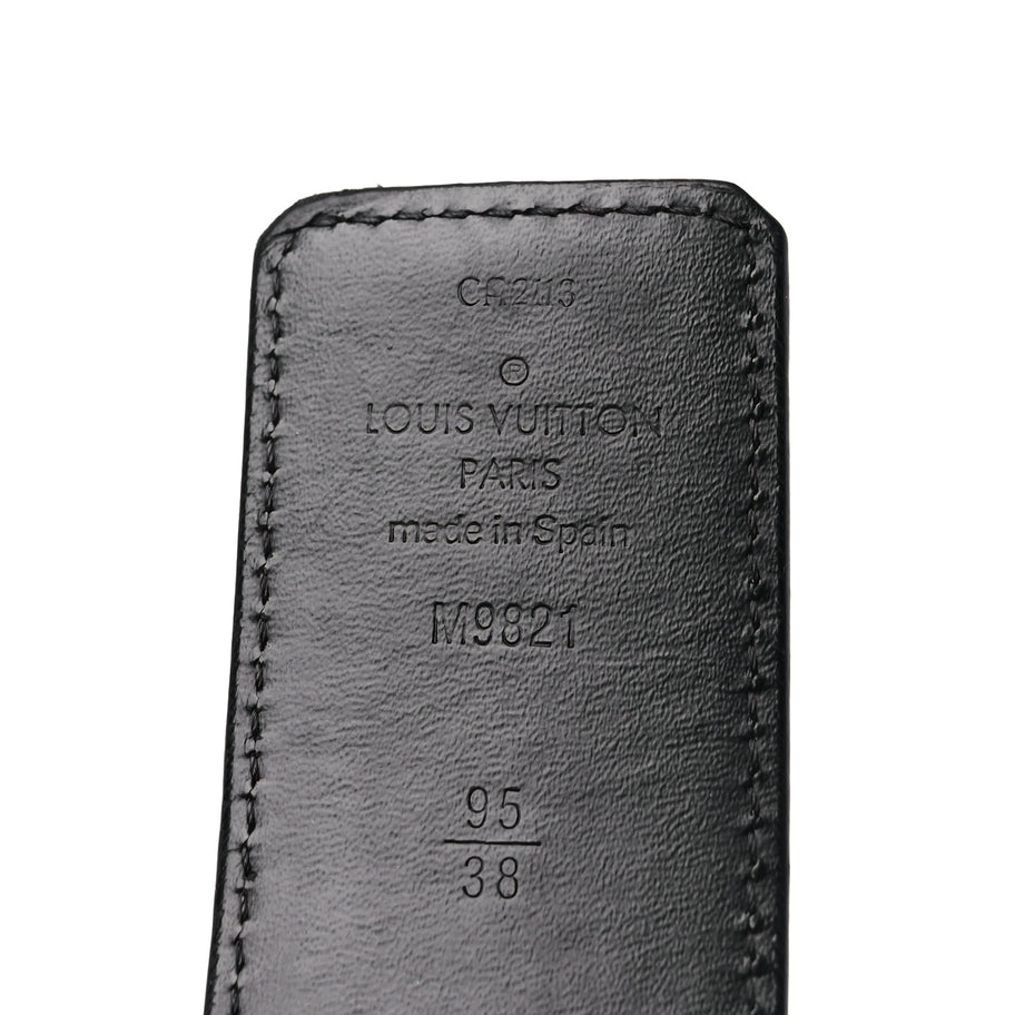 Louis Vuitton Calfskin Monogram 40mm LV Initiales Reversible Belt 95 38 Black Image 3