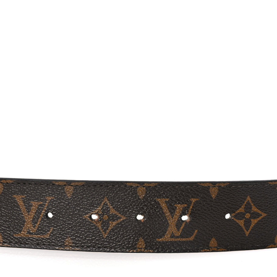 Louis Vuitton Calfskin Monogram 40mm LV Initiales Reversible Belt 95 38 Black Image 5