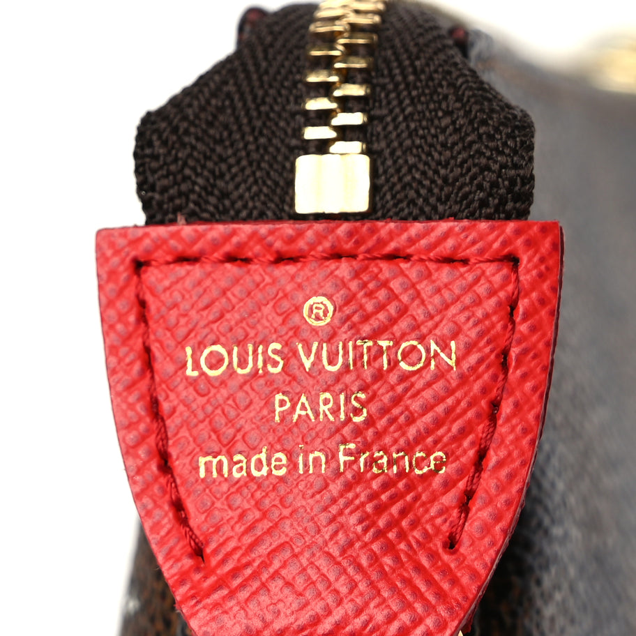 Louis Vuitton Damier Ebene 2019 Christmas Animation Mini Pochette Accessories Red Image 5