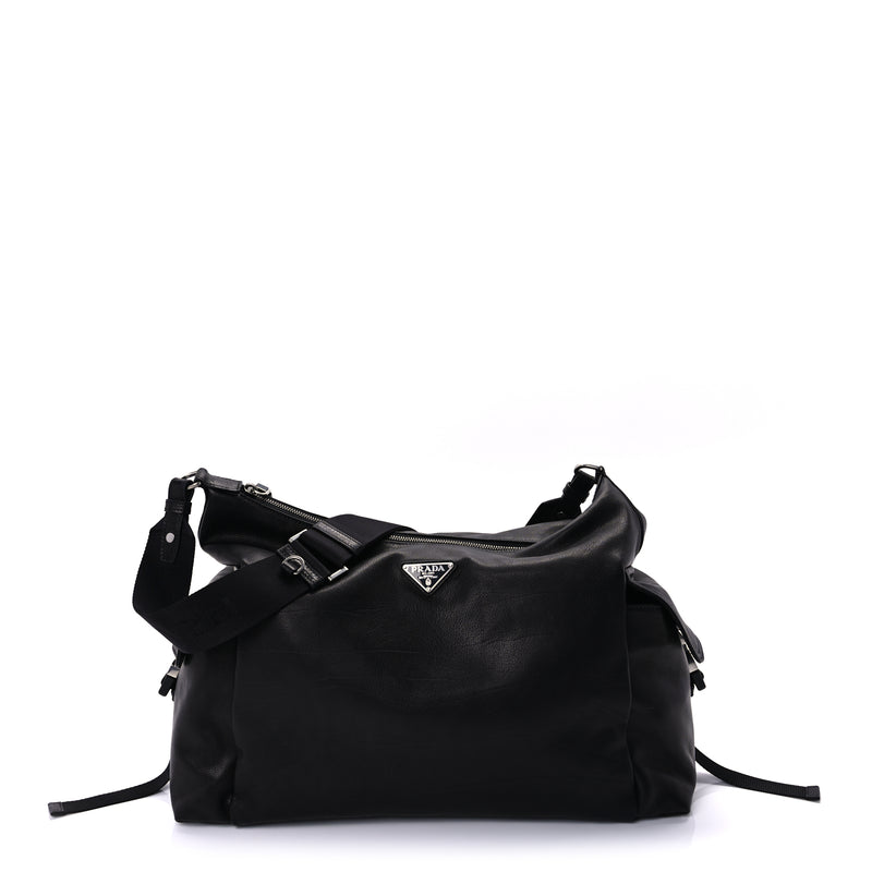  Prada Bufalo Explore Shoulder Bag Black
