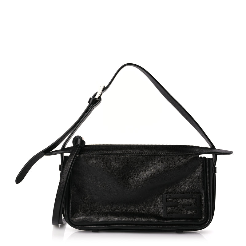  Fendi Vitello Mini Simply Fendi Shoulder Bag Black