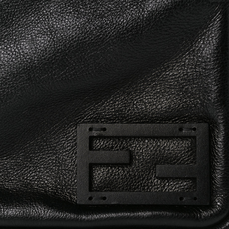 Fendi Vitello Mini Simply Fendi Shoulder Bag Black Image 6