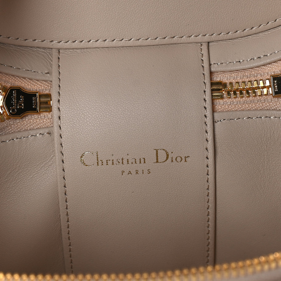 Christian Dior Lambskin Signature CD Vanity Case Caramel Beige Image 4