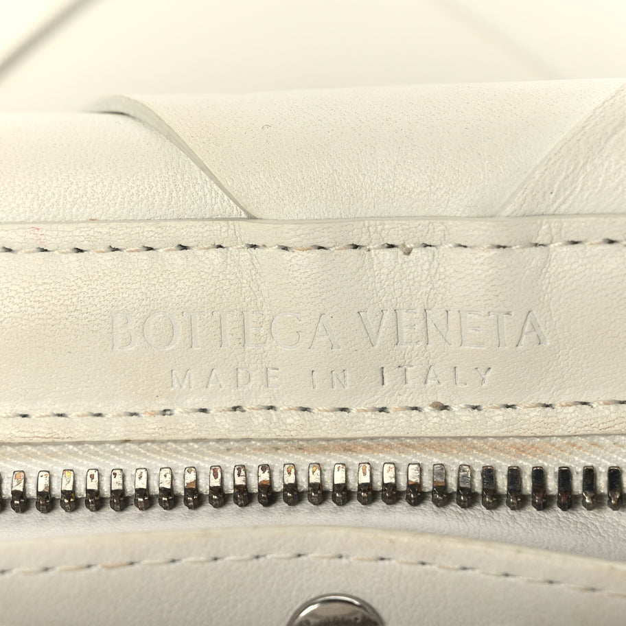 Bottega Veneta Nappa Maxi Blown Up Intrecciato Pouch Clutch  Optic White Image 6