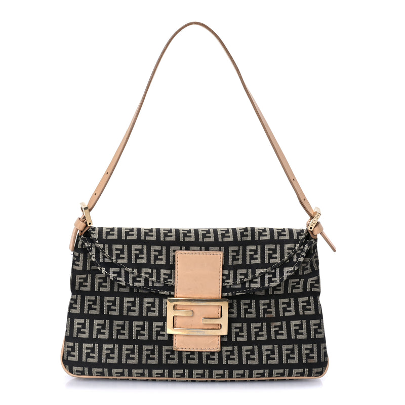  Fendi Zucchino Baguette Black