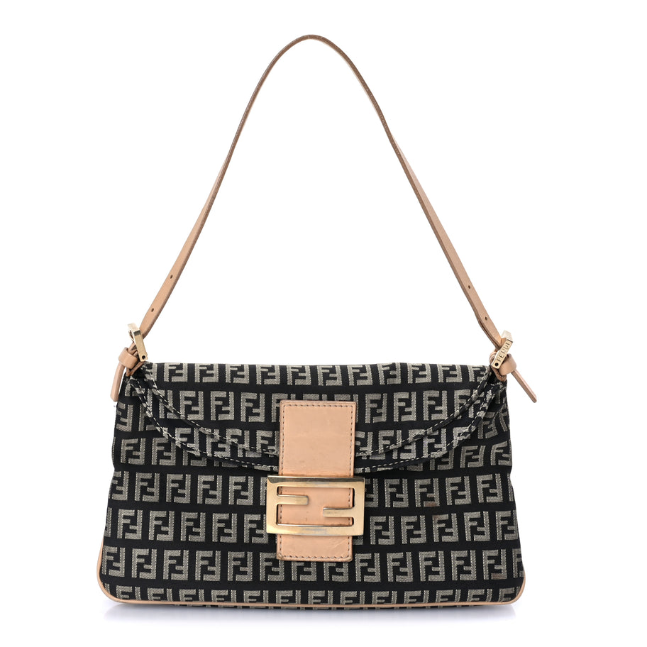 Fendi Zucchino Baguette Black Image 1