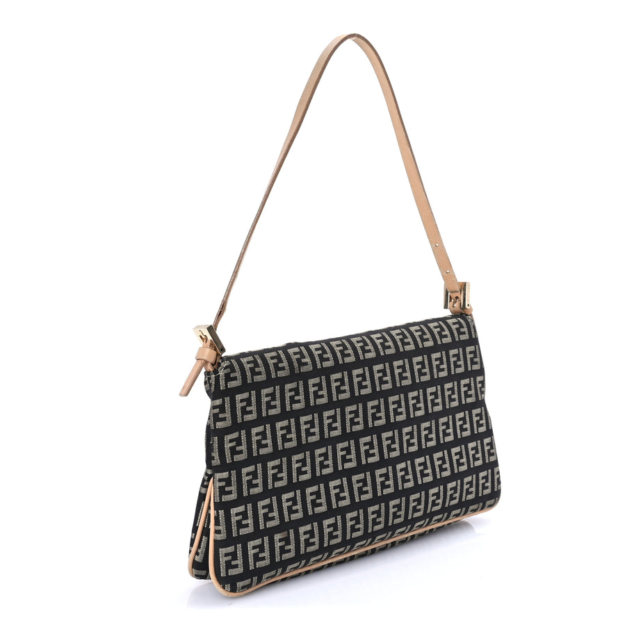 Fendi Zucchino Baguette Black Image 2