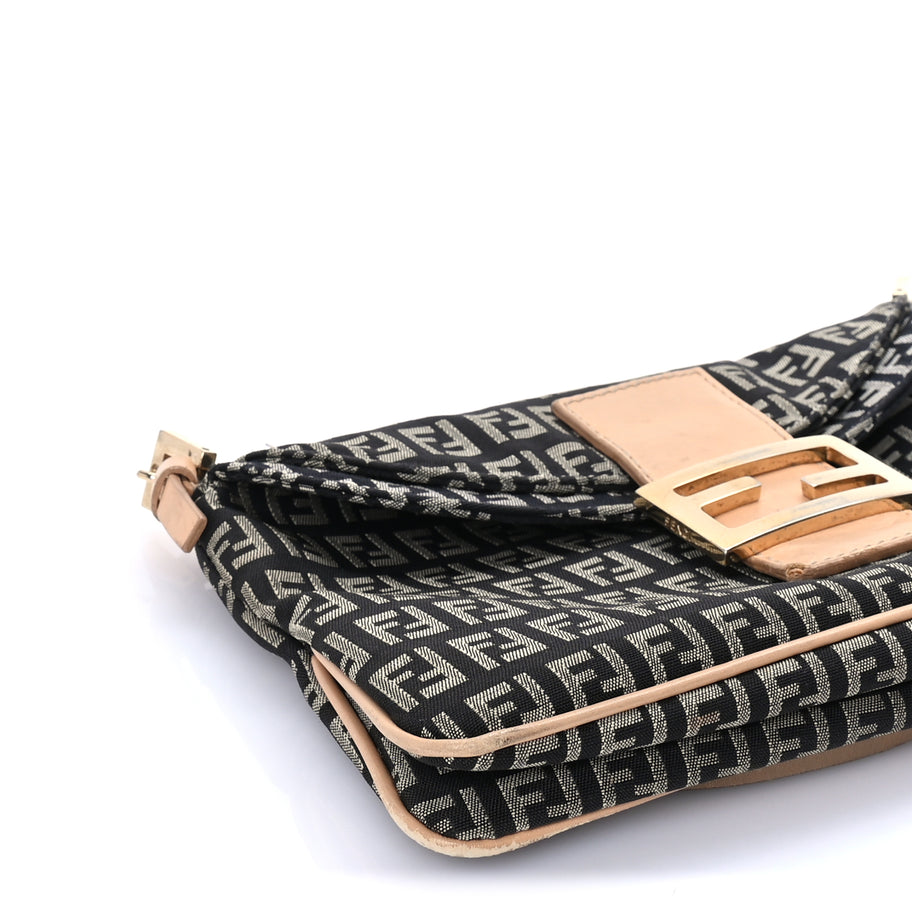 Fendi Zucchino Baguette Black Image 7