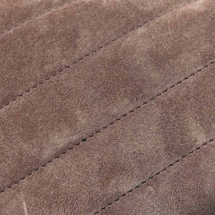 Saint Laurent Suede Y Quilted Monogram Medium Loulou Chain Satchel Taupe Image 5